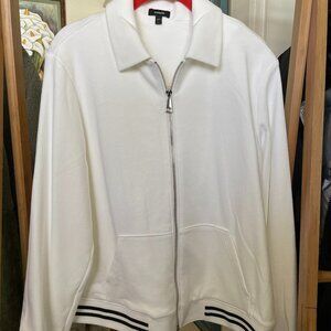 Knit Striped Cuff Bomber Jacket